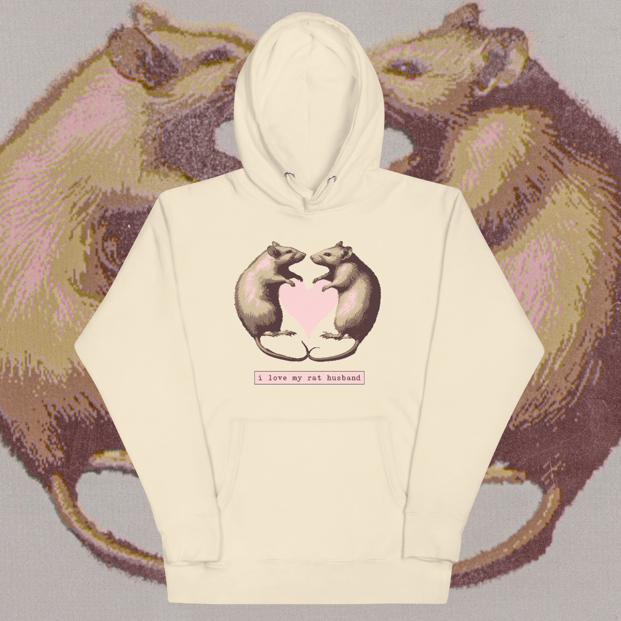 A hoodie with a design.