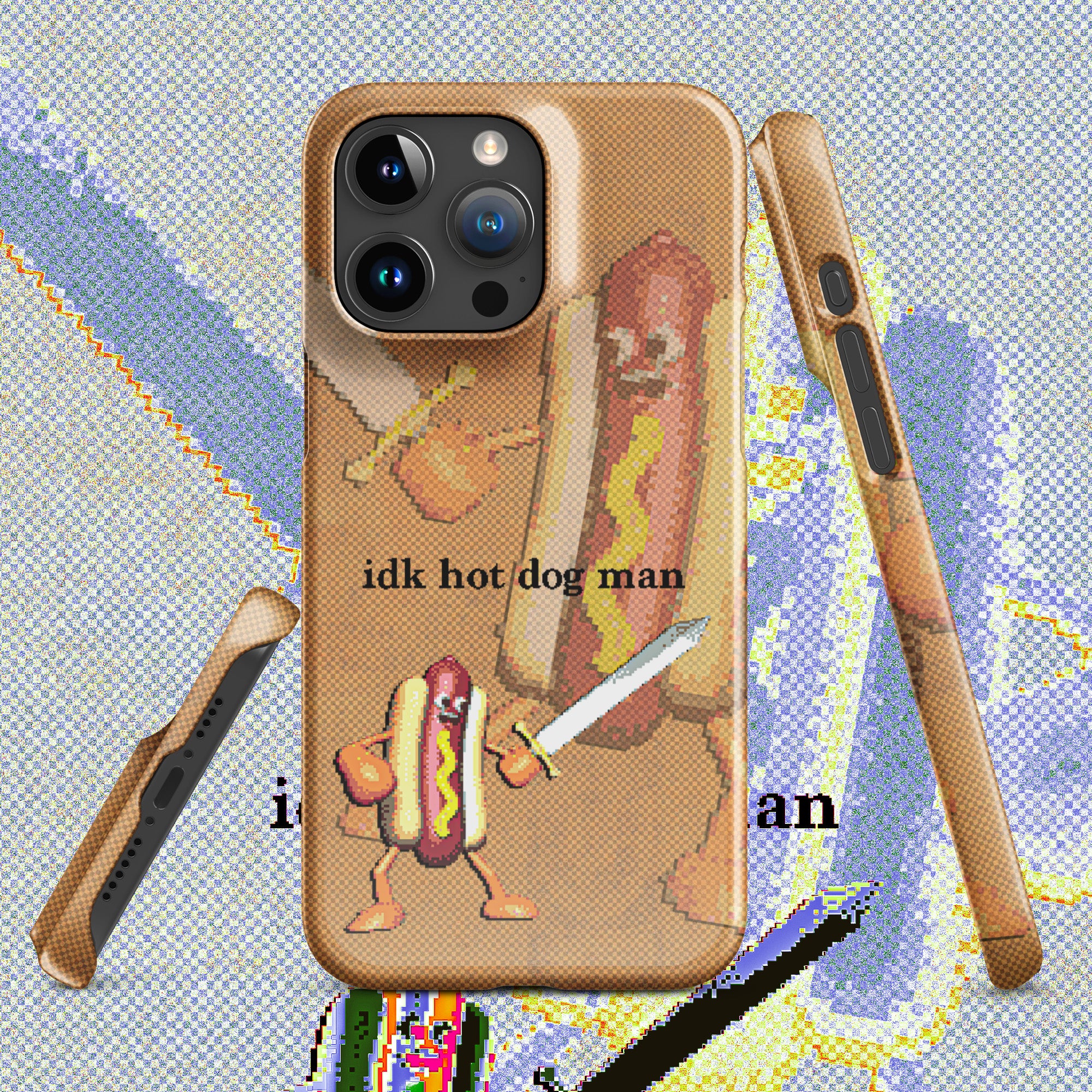 iphone snap case - idk hot dog man