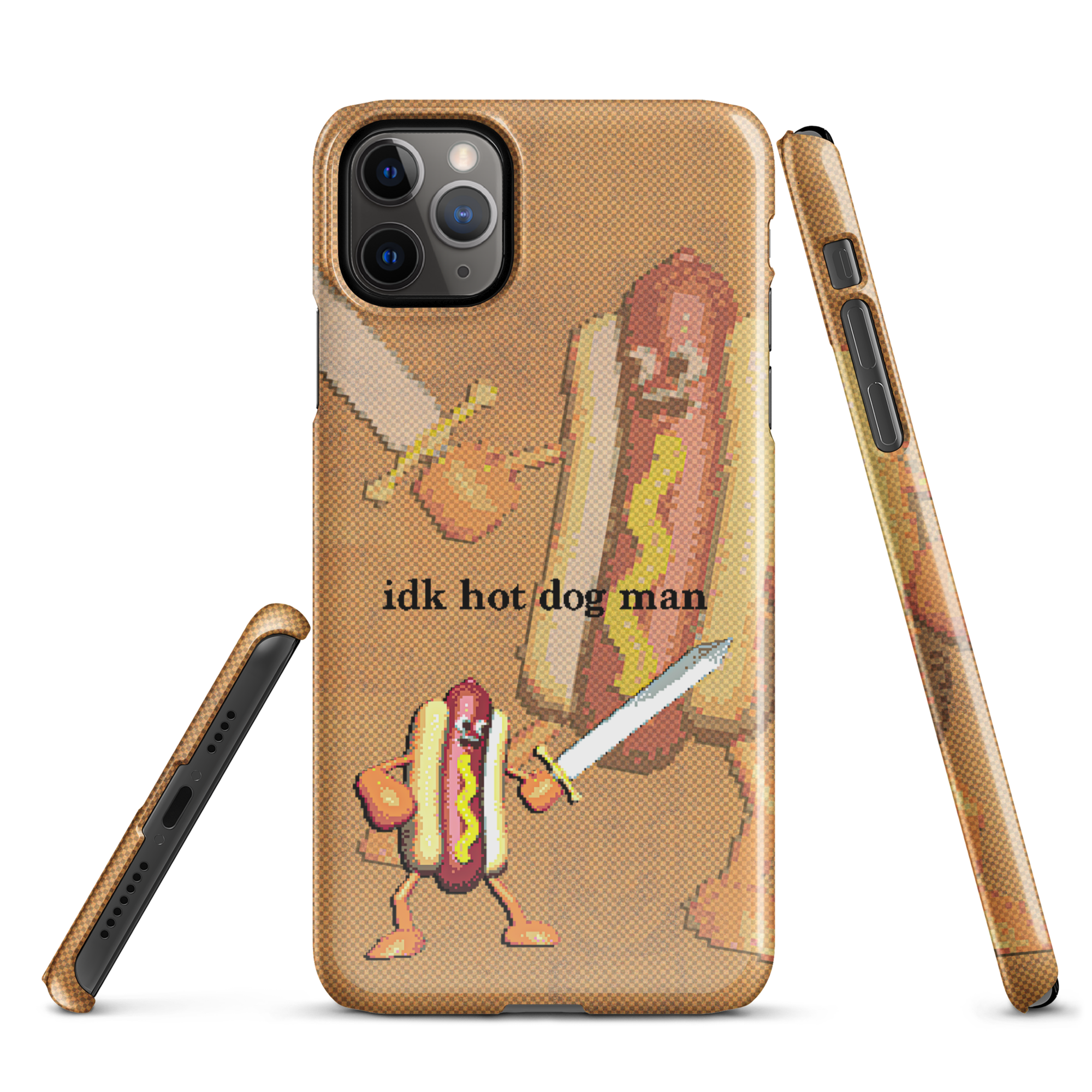 iphone snap case - idk hot dog man