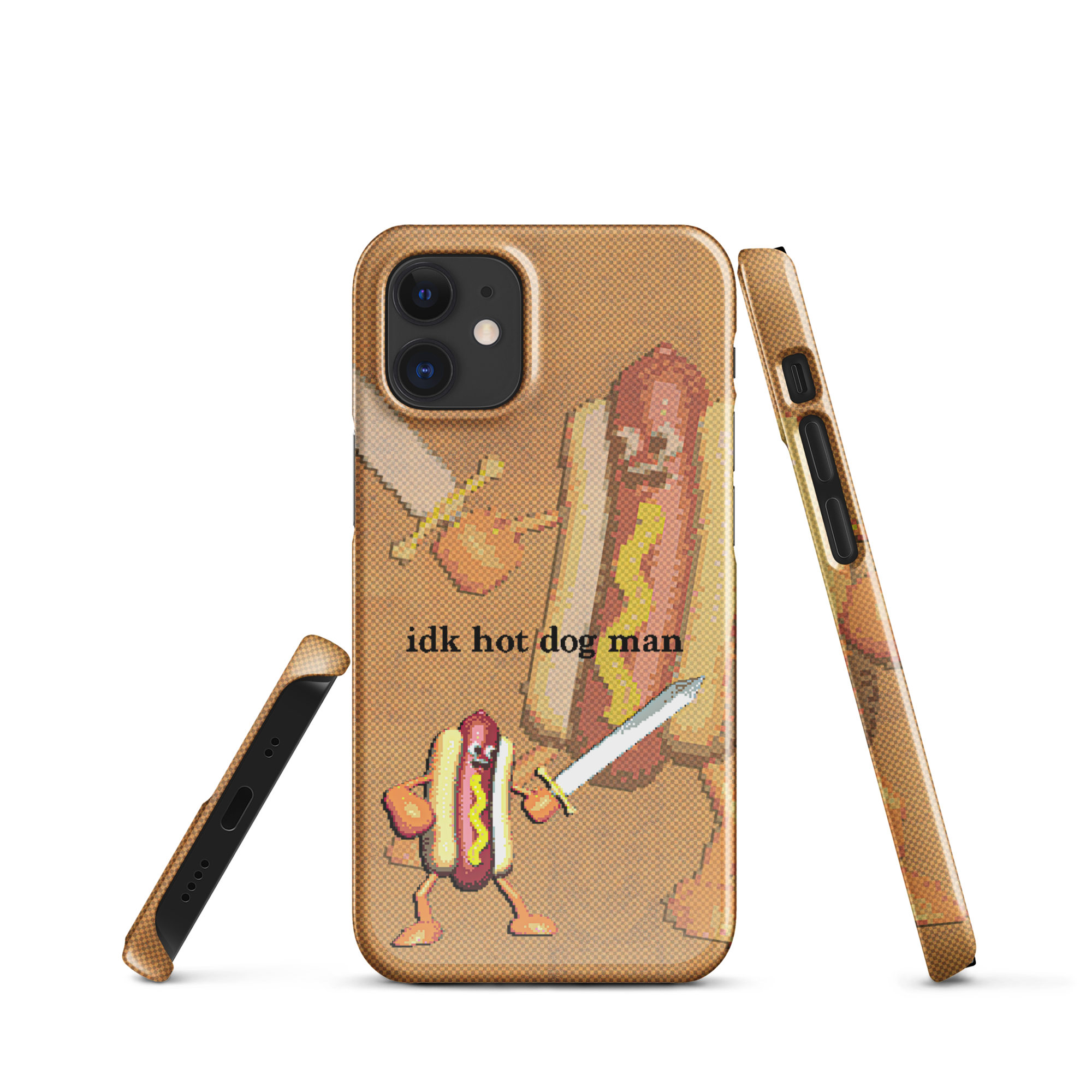 iphone snap case - idk hot dog man