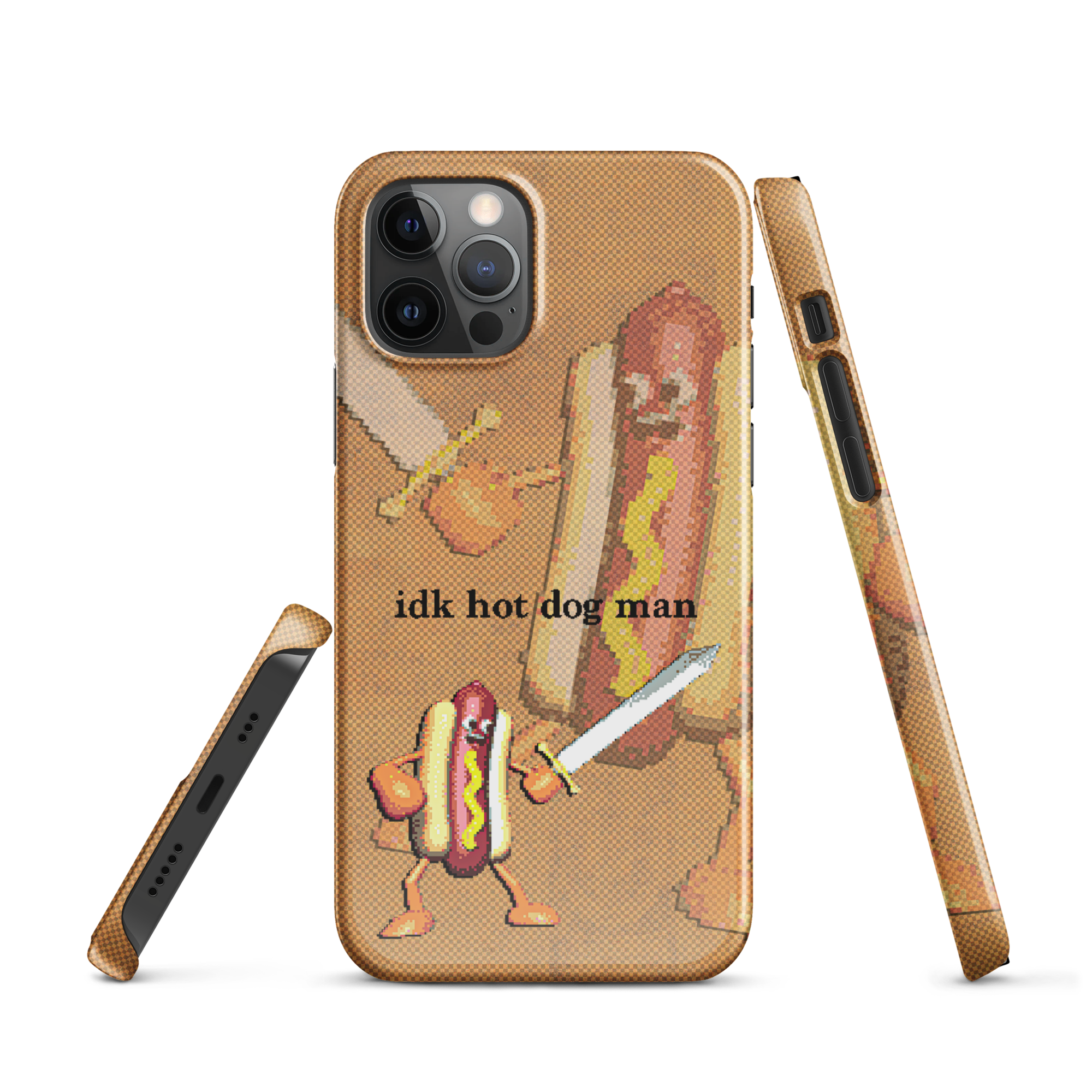 iphone snap case - idk hot dog man