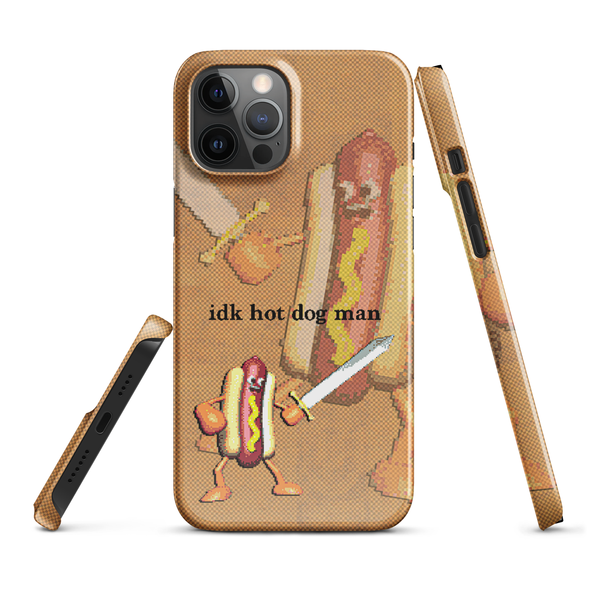 iphone snap case - idk hot dog man