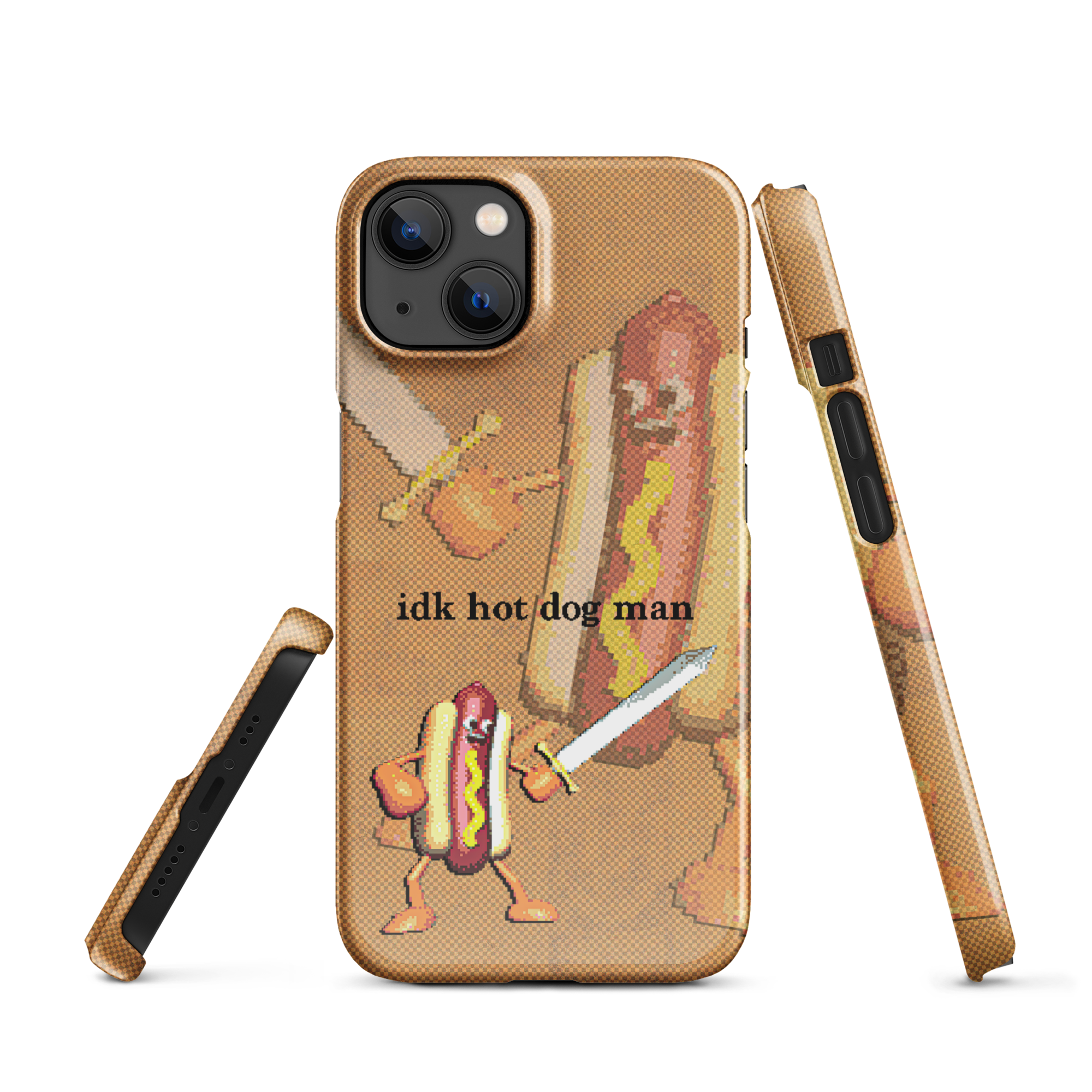 iphone snap case - idk hot dog man