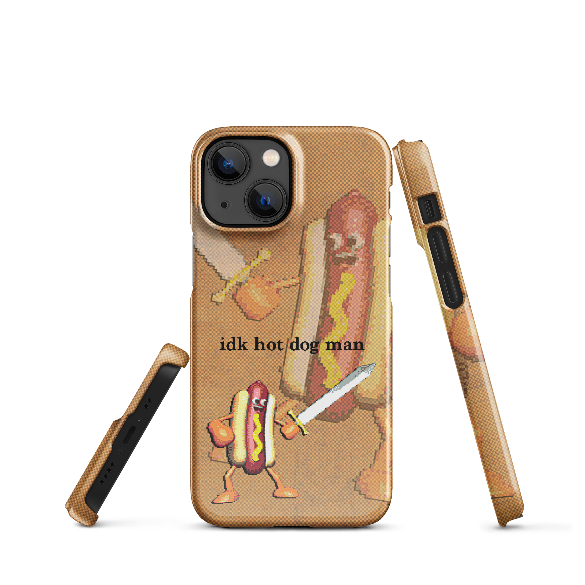 iphone snap case - idk hot dog man