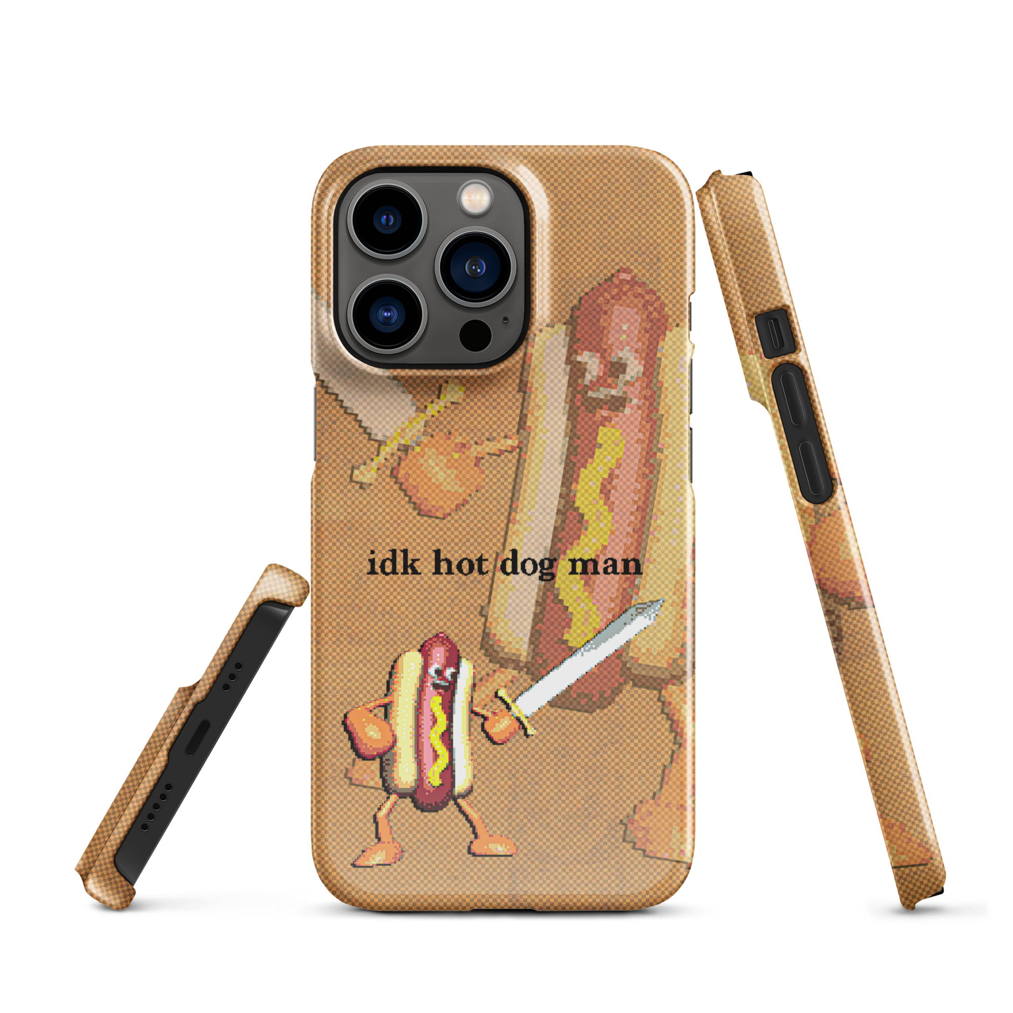 iphone snap case - idk hot dog man