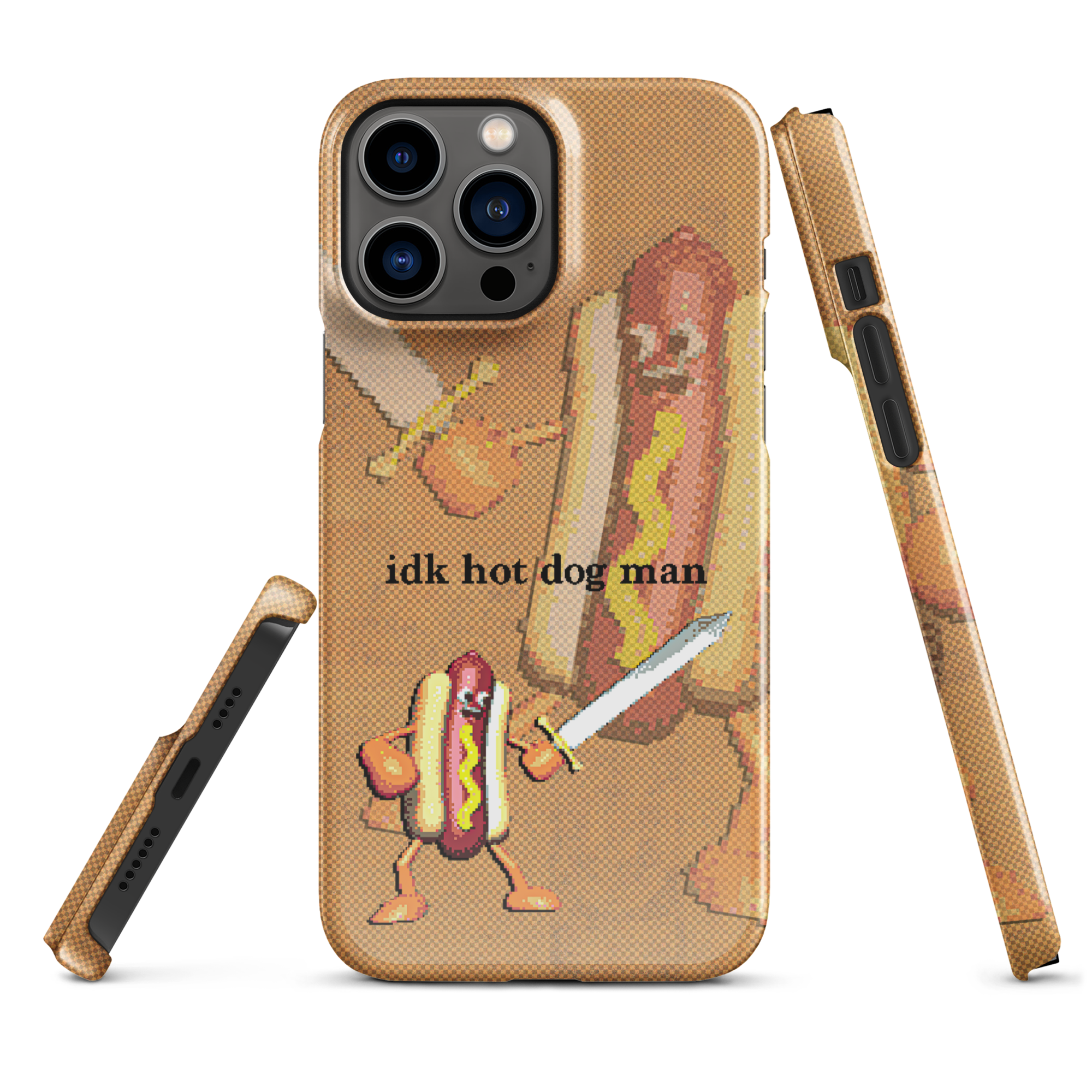 iphone snap case - idk hot dog man