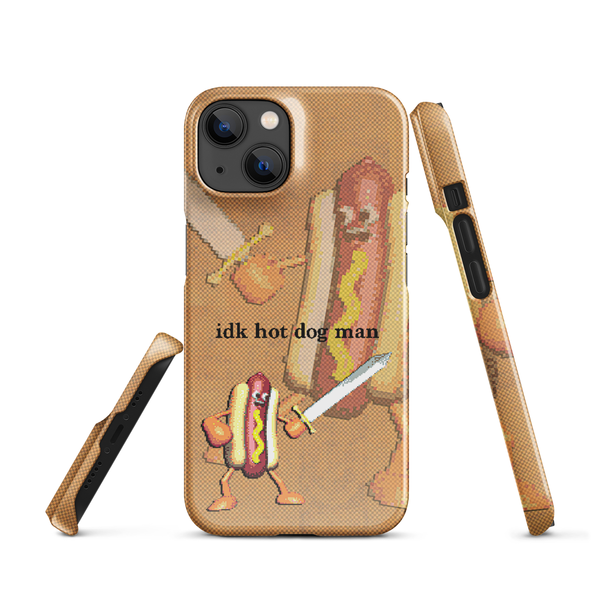 iphone snap case - idk hot dog man