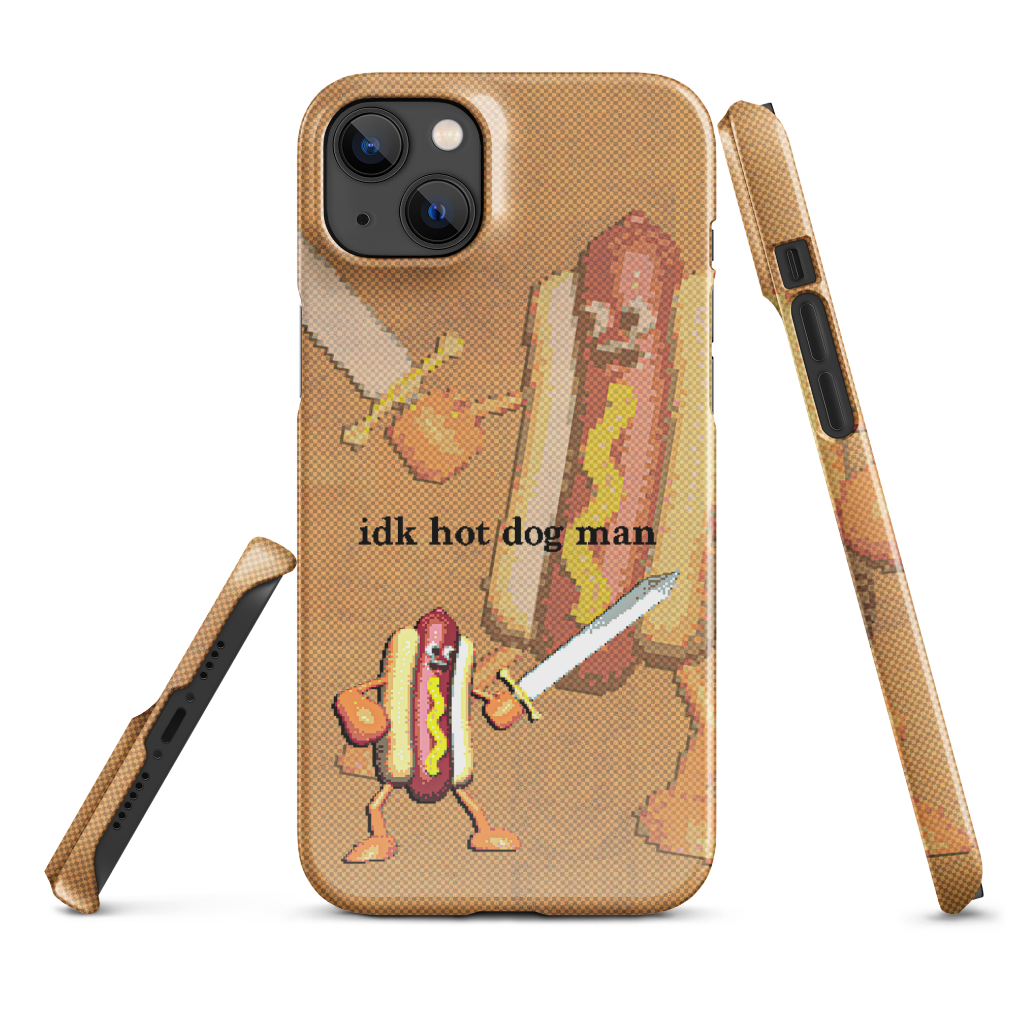 iphone snap case - idk hot dog man