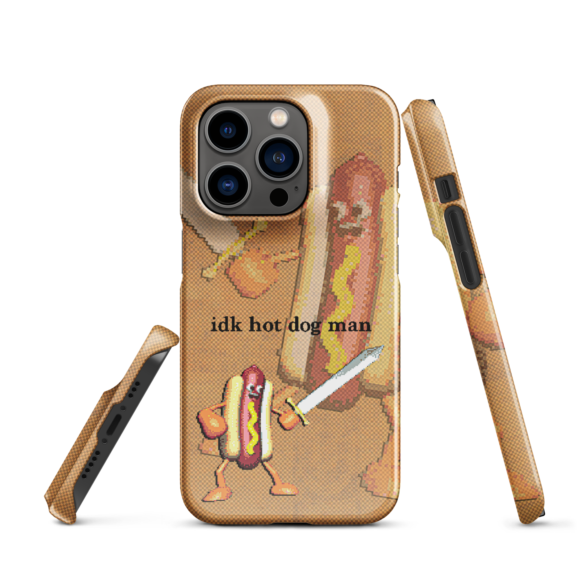 iphone snap case - idk hot dog man