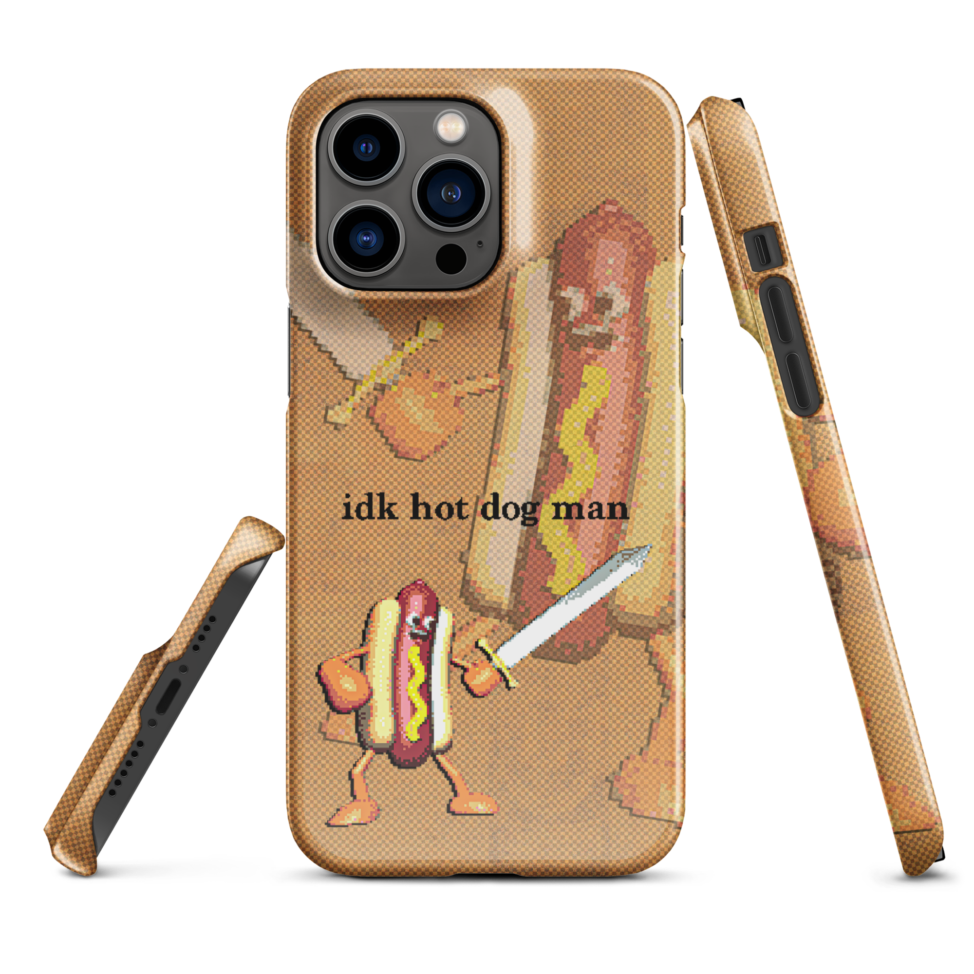 iphone snap case - idk hot dog man