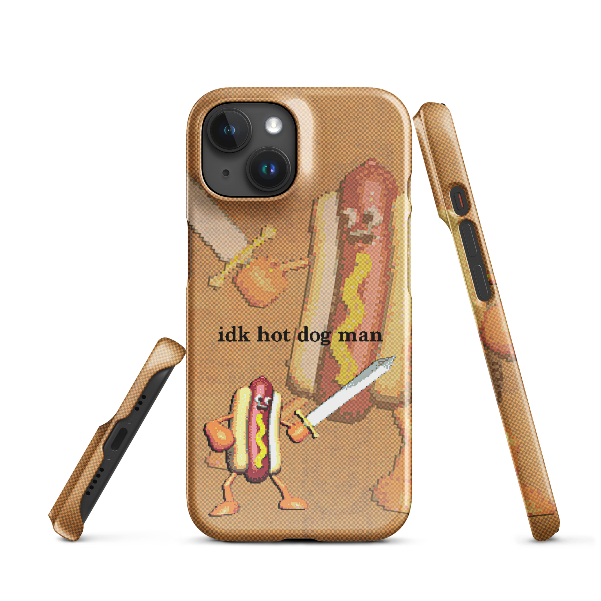 iphone snap case - idk hot dog man