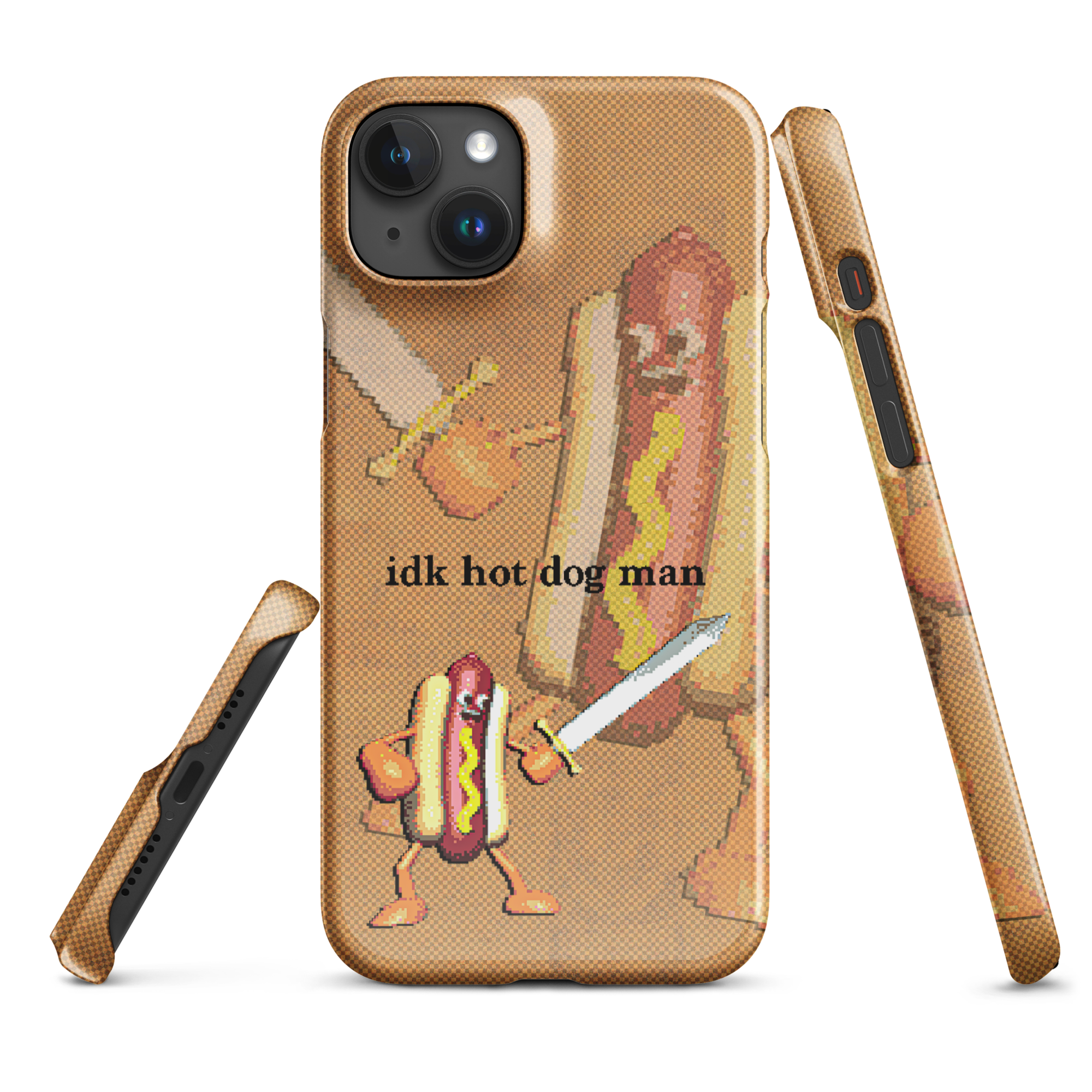 iphone snap case - idk hot dog man