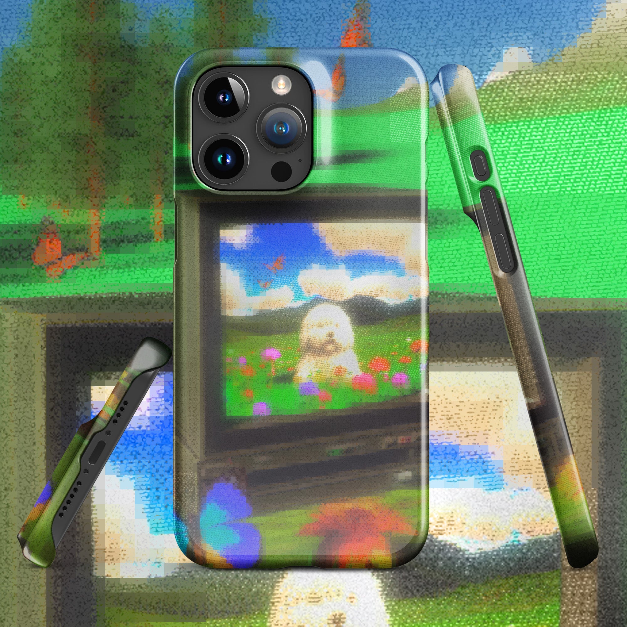 iphone snap case - crt dog