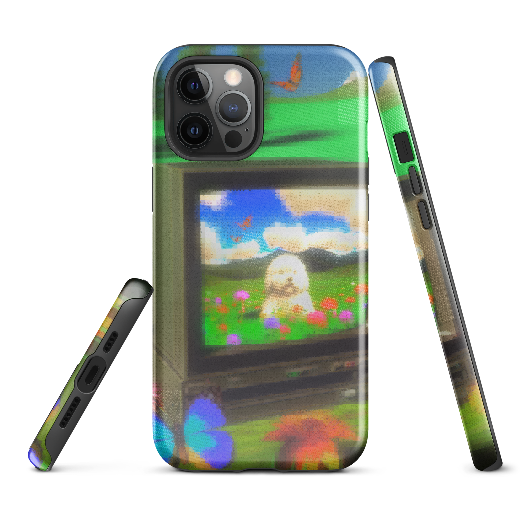 iphone tough case - crt dog