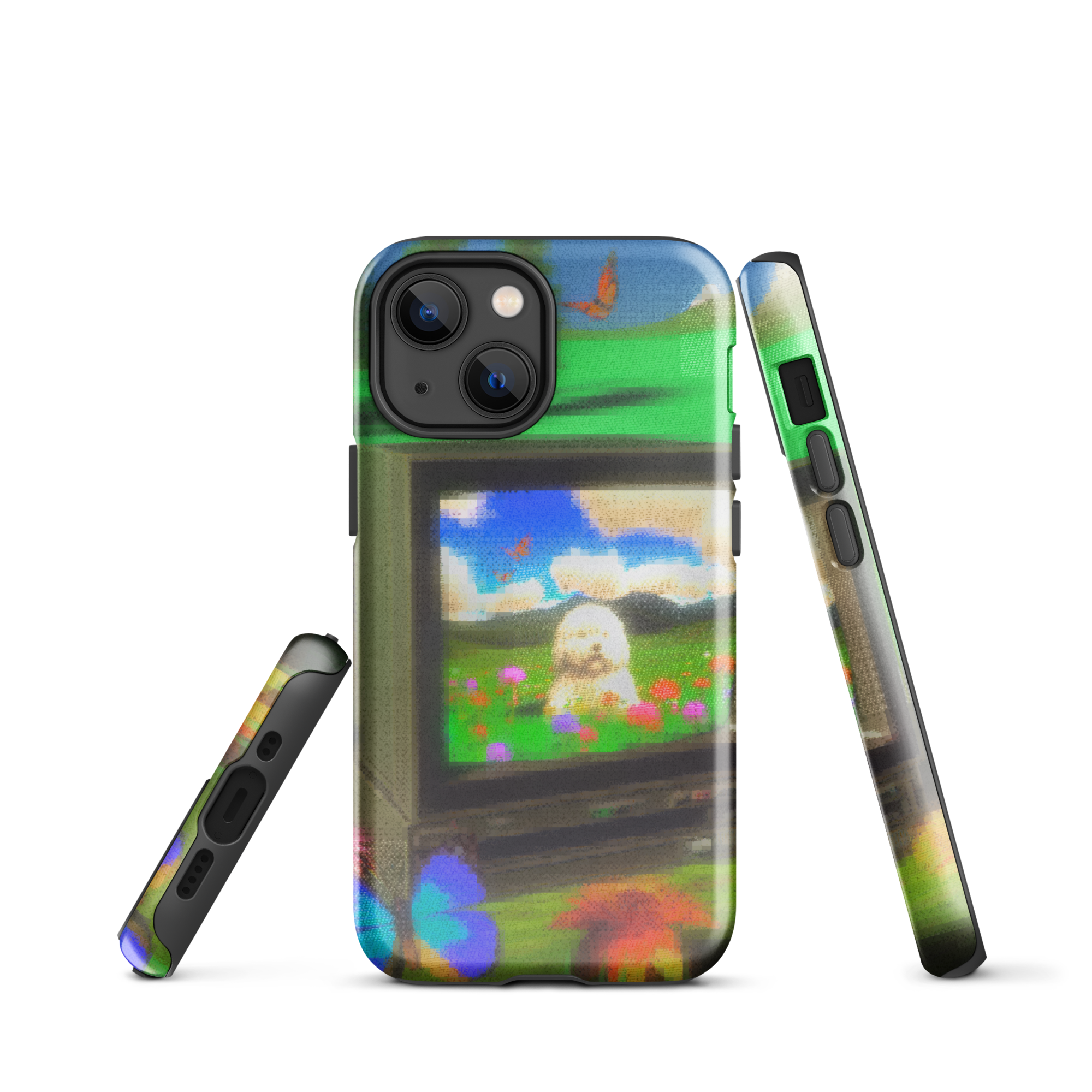 iphone tough case - crt dog