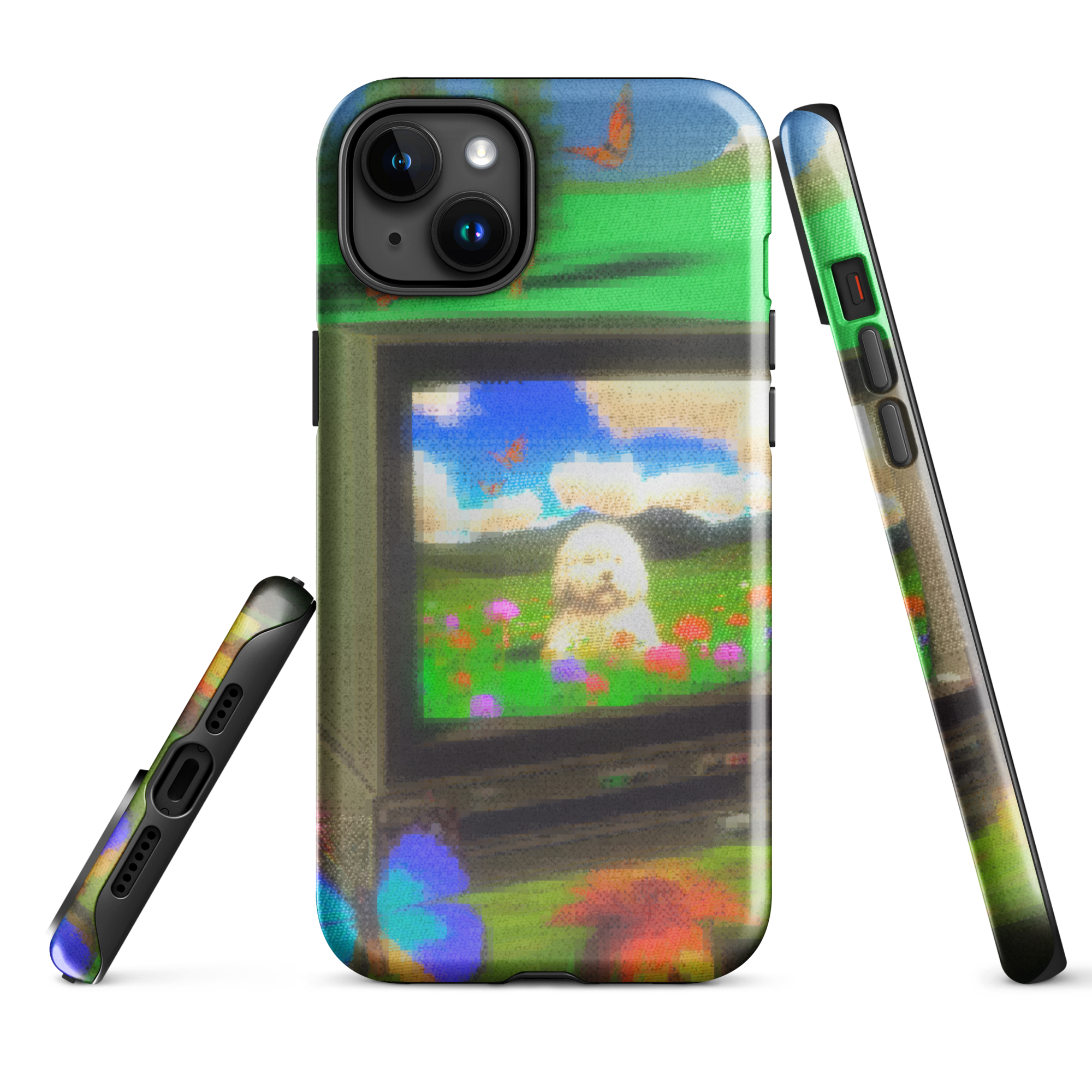 iphone tough case - crt dog