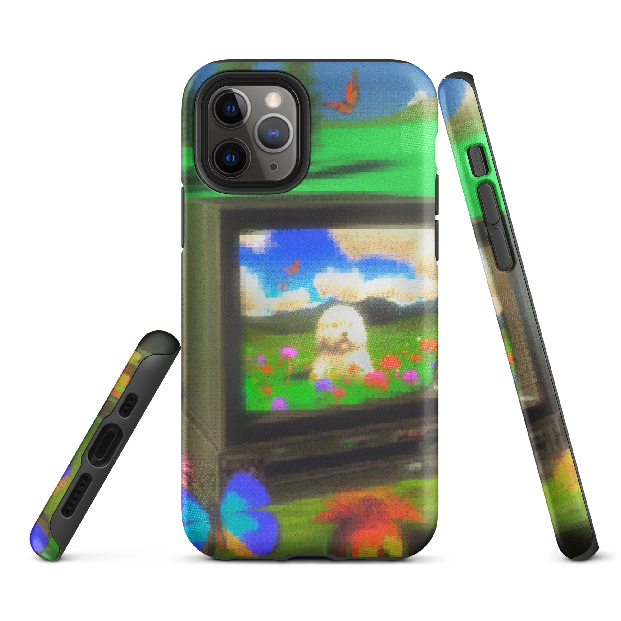 iphone tough case - crt dog