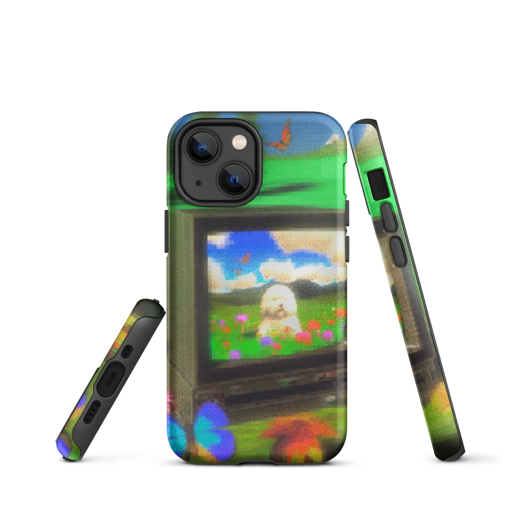 iphone tough case - crt dog